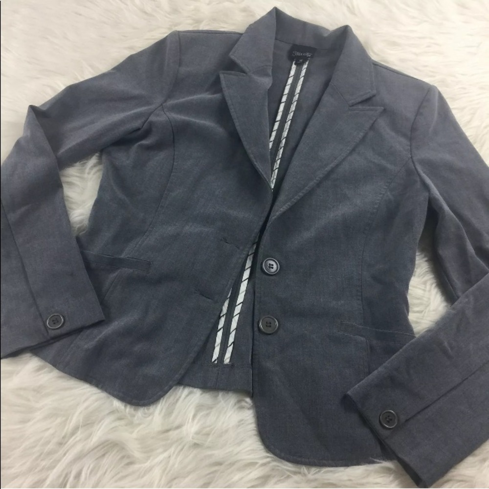 Star‎ City Womens Blazer M Gray Jacket Career SW1